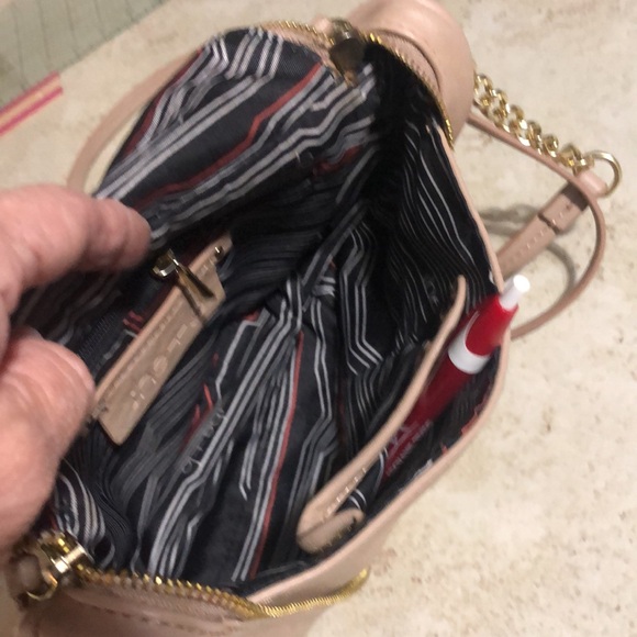 Cross body purse, She & Lo tan with gold trim included metallic studs. - Picture 7 of 10